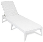 Plastové záhradné lehátko NUMANA, biele