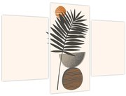 Obraz - Abstrakcia s palmovým listom (90x60 cm)