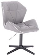 LuxuryForm DESIGN Stolička MILANO MAX na čiernom kríži - šedá