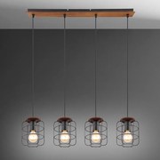 Závesné svietidlo 54037-4H čierno-hnedý LW4