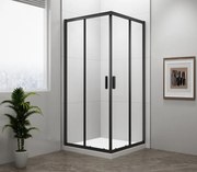 Polysan Polysan, EASY BLACK štvorcová sprchová zástena 900x900mm, číre sklo, EL5115B
