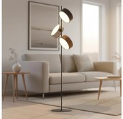 Stojacia lampa DRUMZ 3xE14/10W/230V čierna/hnedá/šedá