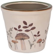 Béžový obal na kvetináč s hubkami Little Forest Jewels S - Ø 12*11 cm