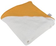 Žltá mušelínová detská osuška s kapucňou 75x75 cm – Bébé Douceur