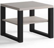 Konferenčný stolík Mona 600+ polica kašmírová/čierna