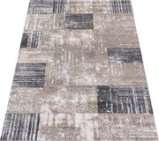 DY Hnedý koberec s geometrickým vzorom Panamero 24 Rozmer: 80x150 cm