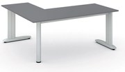 Rohový kancelársky písací stôl PRIMO FLEXIBLE, 180x160 cm, grafit