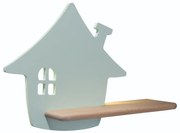 LED Detské nástenné svietidlo s poličkou HOUSE LED/4W/230V zelená/drevo