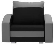 1-miestne kreslo s funkciou spania JAN Čierna/svetlo šedá