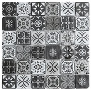 Sklenená mozaika Premium Mosaic černobílá 30x30 cm mat / lesk PATCHWORK48MIX2