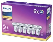 SADA 6x LED Žiarovka Philips GU10/4,6W/230V 2700K 8718696586013