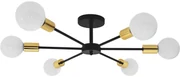 Toolight - Lampa spider-6 APP501-6C, čierna-zlatá, OSW-01100