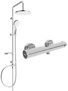 Mexen Erik, sprchový set s dažďovou sprchou a KAI termostatickou sprchovou batériou, chrómová, 77150205-00