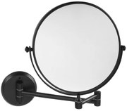 Sapho Sapho, X-ROUND BLACK E závesné kozmetické zrkadlo, priemer 200mm, obojstranné, čierna matná, XR010B