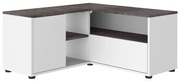 Sivo-biely TV stolík v dekore betónu 90x45 cm Angle – TemaHome