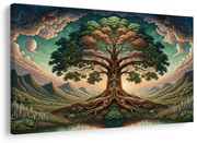 Obraz majestátny strom života v horách