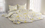 Polášek Krepové obliečky Lístky - Žltá | 140 x 200 cm / 70 x 90 cm
