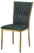 Stolička Glamour 12510 zelená/zlatý