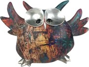 Dekoračná soška Farebná sova, 17 cm%