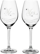 Celebration crystals Poháre na víno CRYSTALS MR AND MRS 360 ml 2 ks