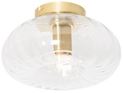 Stropné svietidlo v štýle Art Deco zlaté so sklom - Ayesha