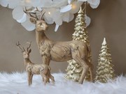 Hnedo-zlatá antik dekorácia Jeleň - 23*8*29 cm