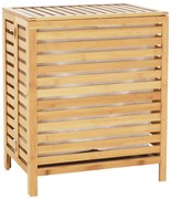 Kôš na bielizeň, prírodný bambus/biela, MENORK