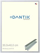 DANTIK rám na obraz 30x40 | ALU Stříbrná matná (Plexi Čiré)