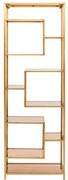 Loft policový regál zlatý 195x60 cm