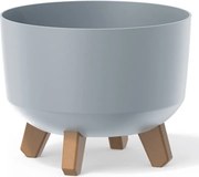 Plastový kvetináč na nožičkách DGRL240 23,8 cm - svetlosivá