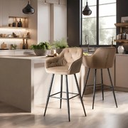 PROXIMA.store - Čalúnené barové kreslo SALEM FARBA: béžová