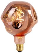 E27 stmievateľná LED lampa G125 ružová 4W 70 lm 1800K