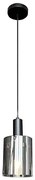 Luster na lanku ARCADIA 1xE27/60W/230V pr. 13 cm čierna/dymová