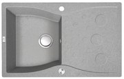 Laveo Molokin, 1-komorový granitový drez 800x500x195 mm, šedá, LAV-SPO_511T