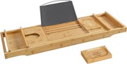 Bambusový podnos na vaňu 109 cm, prírodná farba
