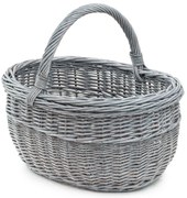 Prútený nákupný košík Flores V.š. 42 x hl. 34 x v. 23 / 36(cm)