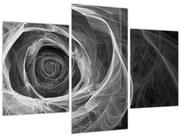 Obraz - Abstraktné ruže čiernobiela (90x60 cm)
