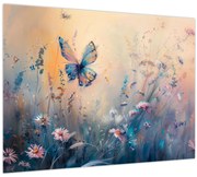 Obraz - Lúka s motýľom II. (70x50 cm)