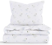 Bavlnené obliečky Renforcé do postieľky – Vtáčiky modré