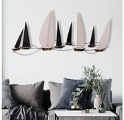 Nástenná dekorácia 52x117 cm plachetnica kov