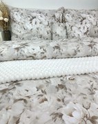INTERMEDIC SK Posteľná obliečka Hnedé Pivónie 140x200/70x90 cm