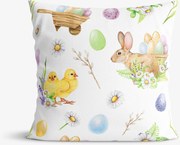 Goldea veľkonočná dekoračná obliečka na vankúš - symboly veľkej noci 45 x 45 cm