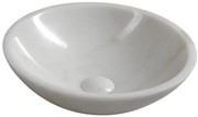 Sapho Sapho, BLOK kamenné umývadlo priemer 40cm, biely mramor, leštený, 2401-34