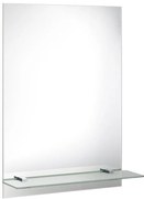 Aqualine Aqualine, Zrkadlo 50x70cm, vrátane závesov a otvorov pre polici, 22429