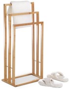 Stojan na ručníky, výška 82 cm, masiv bambus, přírodní odstín, nosnost 5 kg