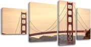 Obraz na stenu 4 dielny MESTO / SAN FRANCISCO ME116E40 - 130x70 cm