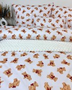 INTERMEDIC SK Posteľné obliečky Mackovia s mašličkou 140x200/70x90 cm – Bavlna, Zips