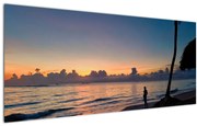 Obraz ženy na pláži (120x50 cm)