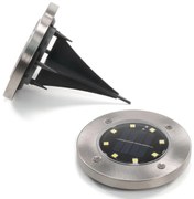 Sada solárnych záhradných vstavaných svietidiel, 8 LED, 12 k