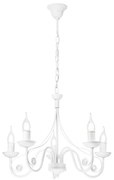 Lamkur Luster na reťazi DONATO 5xE14/40W/230V biela LA51482